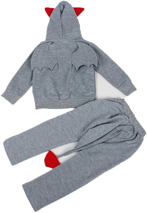Amazon Co Jp ハロウィン 仮装 子供 キッズ 男の子 コウモリ風 カジュアル セットアップ 悪魔 パーカー長袖 コスプレ パーティー 男女兼用 2点セット デビル風 コスプレ キッズ スウェット コスチューム おもちゃ