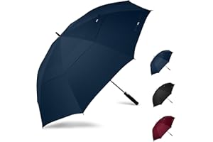 JPAXI Golf Umbrella Windproof - 62/54/47 Inch Large Umbrellas For Rain Heavy Duty - Automatic Open Ultimate UV Protection - Water Repellent Double Canopy Vented - Best Sports Umbrella