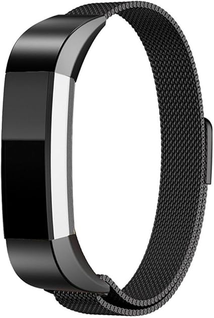 Amazon Fitbit Alta Fitbit Alta Hrバンド ブレスレット スマートウォッチ交換用バンド 高級ミラネーゼループ ステンレスマグネット流線形バネ棒なしロック リストストラップ 耐久防水運動バンド 軽くて装着感薄い クイックリリース式 操作調節簡単 マンズ レデイーズ