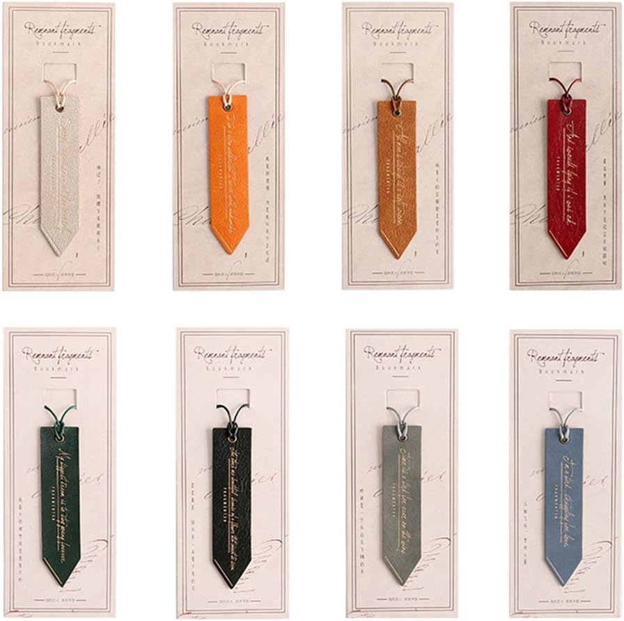 Lazder Letter of Lovers Leather Bookmarks Residual Debris Series 8 Selected Creative Reading Retro Old Textbook Bookmarks