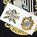 PopFunk Classic Harry Potter Hufflepuff Logo Teen Juniors Womens Premium Cotton Cap Sleeve Graphic T-Shirt & Stickers (X-Large)