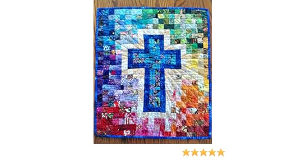Amazon Com Rainbow Cross Wall Hanging Quilt Pattern By Cut Loose