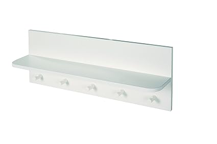 roba Wandgarderobe, Wandregal / Wandboard 1 Ablage, 5 Haken weiß