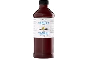 LORANN OILS LorAnn Clear Imitation Vanilla Extract 16 Ounce (480ml) - Kosher, Vegan, Sugar-Free, No Corn Syrup, Perfect for Frostings, Cakes, Cookies, Pastries, Economical, Rich, Creamy Flavor, Non-Discoloring