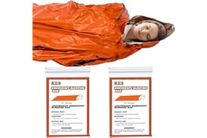 ANLOKE Emergency Sleeping Bags (2-Pack) Survival Sleeping Bag - Portable Thermal Sleeping Bags Bivy Sack, Mylar Emergency Blanket Survival Gear