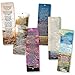 Christian Bookmarks Cards with Popular Inspirational Bible Verses - 6 Unique Designs (Pack of 12)