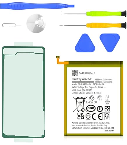 Amazon.com: MAXBEAR Galaxy A32 Battery, (Upgraded) 5500mAh 3.85V