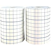 COMOmed 2 Packs Non-Woven Cover Roll Stretch Tape, Breathable Non-Woven Roll Tape Cohesive Wrap Bandages with Latex-Free Adhesive, 4" x 10 Yards