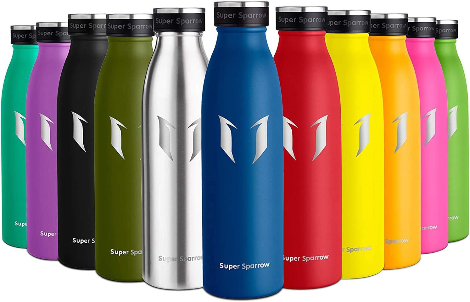 super sparrow stainless steel vacuum insulated water bottle