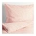 Ikea Tradaster Full/Queen Duvet and Pillowcase Set, small red circles on white