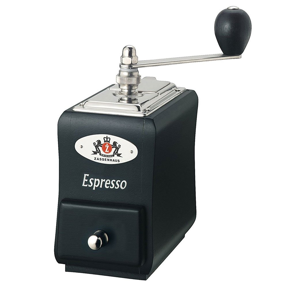 Zassenhaus Santiago Black Espresso Mill/Grinder, Black Beech