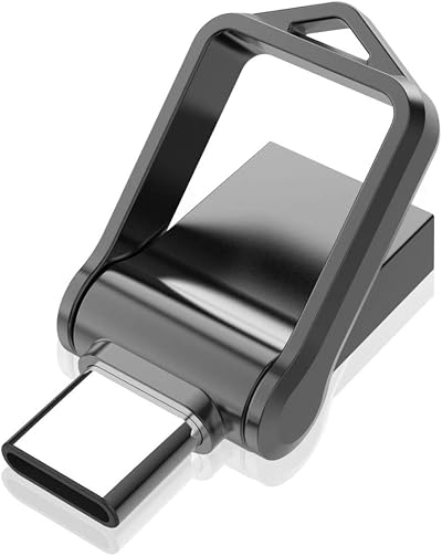 KOOTION 32GB USB C Flash Drive OTG Type C 3.0 Metal Swivel Thumb Drive Silver