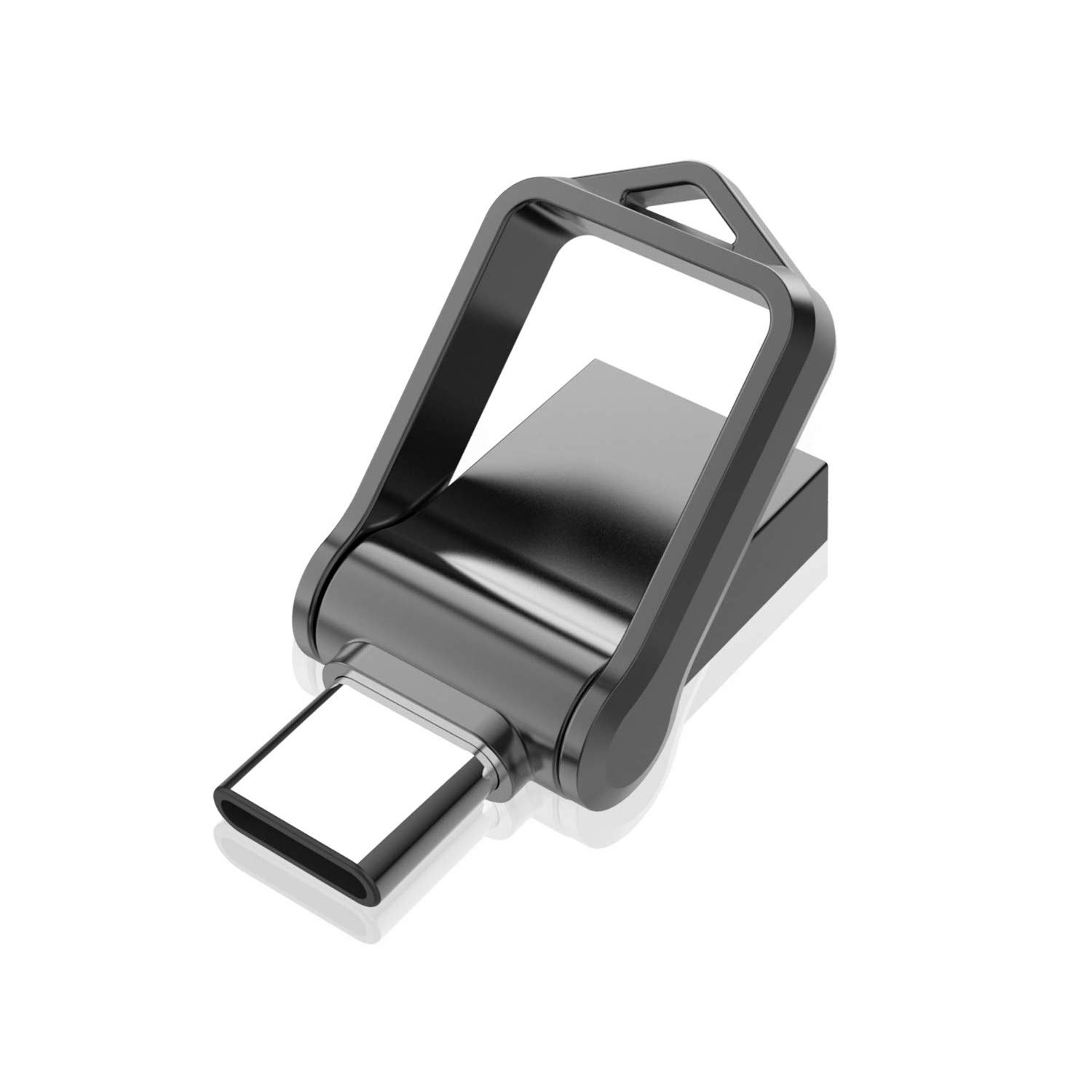 32GB USB C Flash Drive, KOOTION Dual 2-in-1 OTG Type C 3.0 Metal Rugged Swivel Thumb Drive Memory Stick Jump Drive Photo Stick for Android Smartphone Tablet Mac PC Computers MacBook Laptop(Silver)