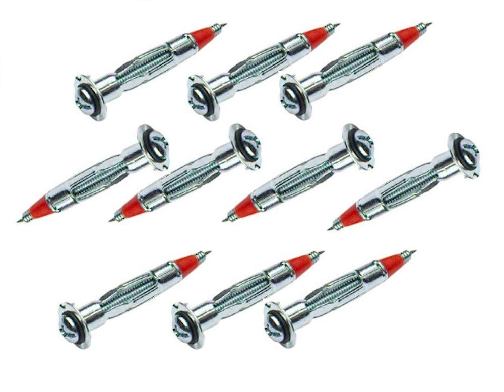 Merriway® BH01823 (10 Pcs) 42 mm x 6 mm (1.5/8 Inch x 1/4 Inch) Cavity Plasterboard Hollow Wall Anchor Rivet, Bright Zinc Plated - Pack of 10 Pieces