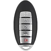 Dasbecan Key Fob Replacement for Nissan Altima Maxima 2016 2017 2018 Infiniti Q50 Q60 Smart Proximity Keyless Entry Remote Control Replaces KR5S180144014 285E3-4RA0B S180144310 5 Buttons