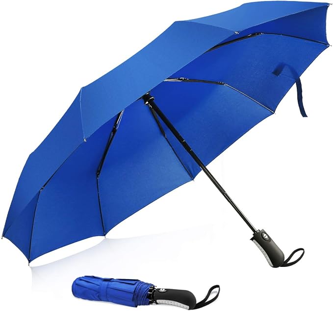 Shinok Reise-Regenschirm – Kompakt, Automatisch öffnend/schließend, UV- Und Regenschutz, Mit Hülle