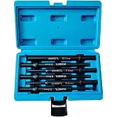 VEHIRETL Air Hammer Drift Punch Set 6pcs Pneumatic Pin Drift Punch Set | 7 Inches Extra Long Air Impact Drift Tool 5.2mm(3/16"), 6.5mm(1/4"), 6.9mm(9/32"), 7.7mm(5/16"), 9.3mm(3/8"), 12.9mm(1/2")