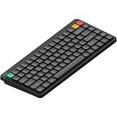 nuphy Node75 Tri-Mode Wireless Mechanical Keyboard Gray-Blush Nano Switch | 75% Low Profile Mechanical Keyboard,For Mac / Windows, Supports Touch Gestures, For Bluetooth, 2.4GHz, USB-C, RGB Backlit