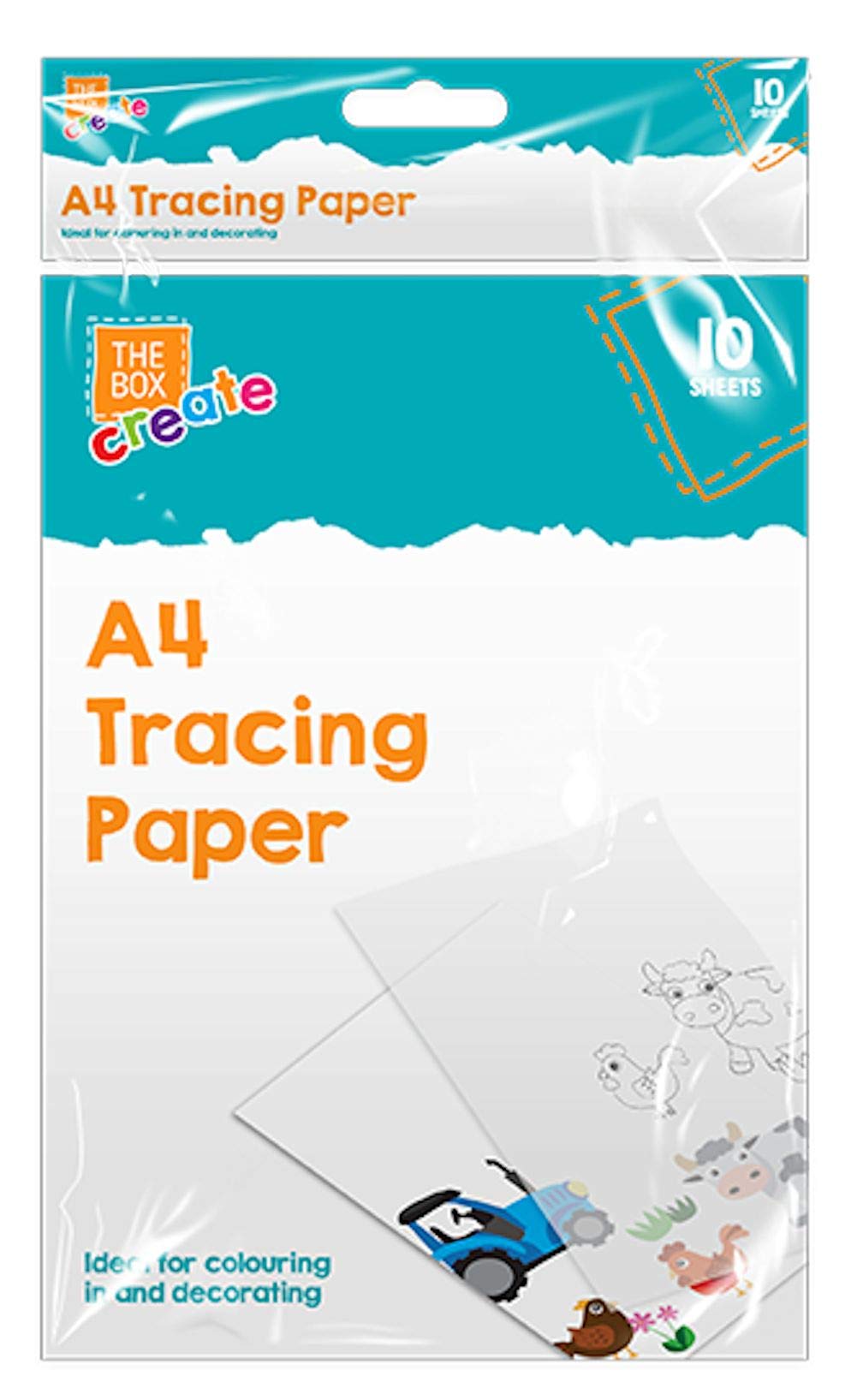 A4 Clear Tracing Paper, 10 Sheets (29.7cm x 21 cm) - Easy to Use, Ideal for Coloring, Decorations, & More