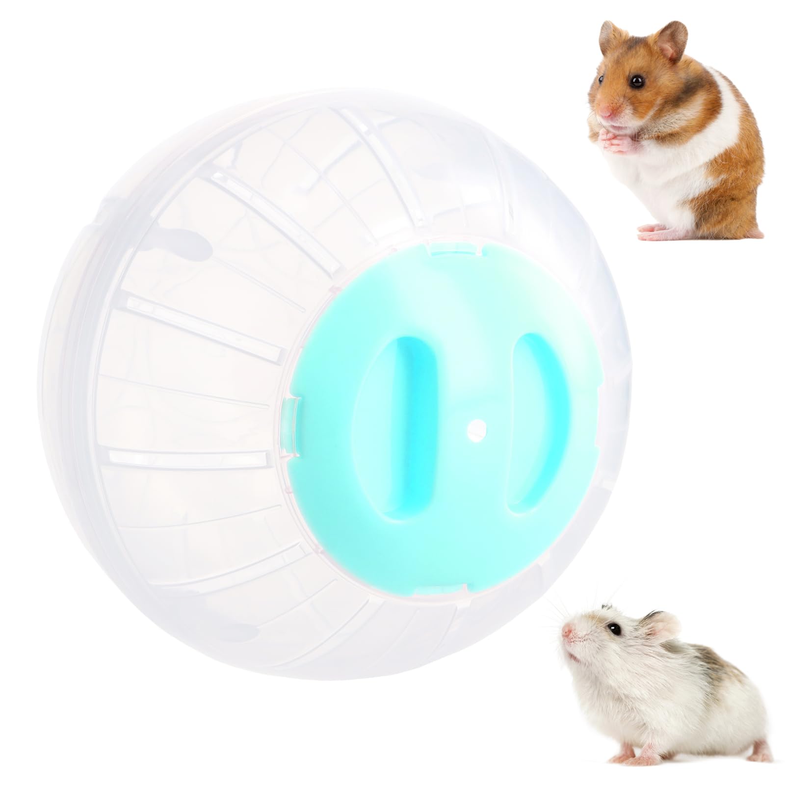 Transparent Hamster Ball - 14.5cm Exercise Wheel Small Pet Plastic Activity Toy for Dwarf Hamsters, Gerbil, Pet Mice Animals (Blue)