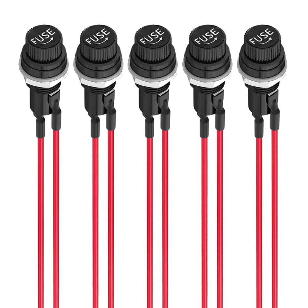 Gebildet 6 x 30mm Pre-Wired Fuse Holder - AC 10A