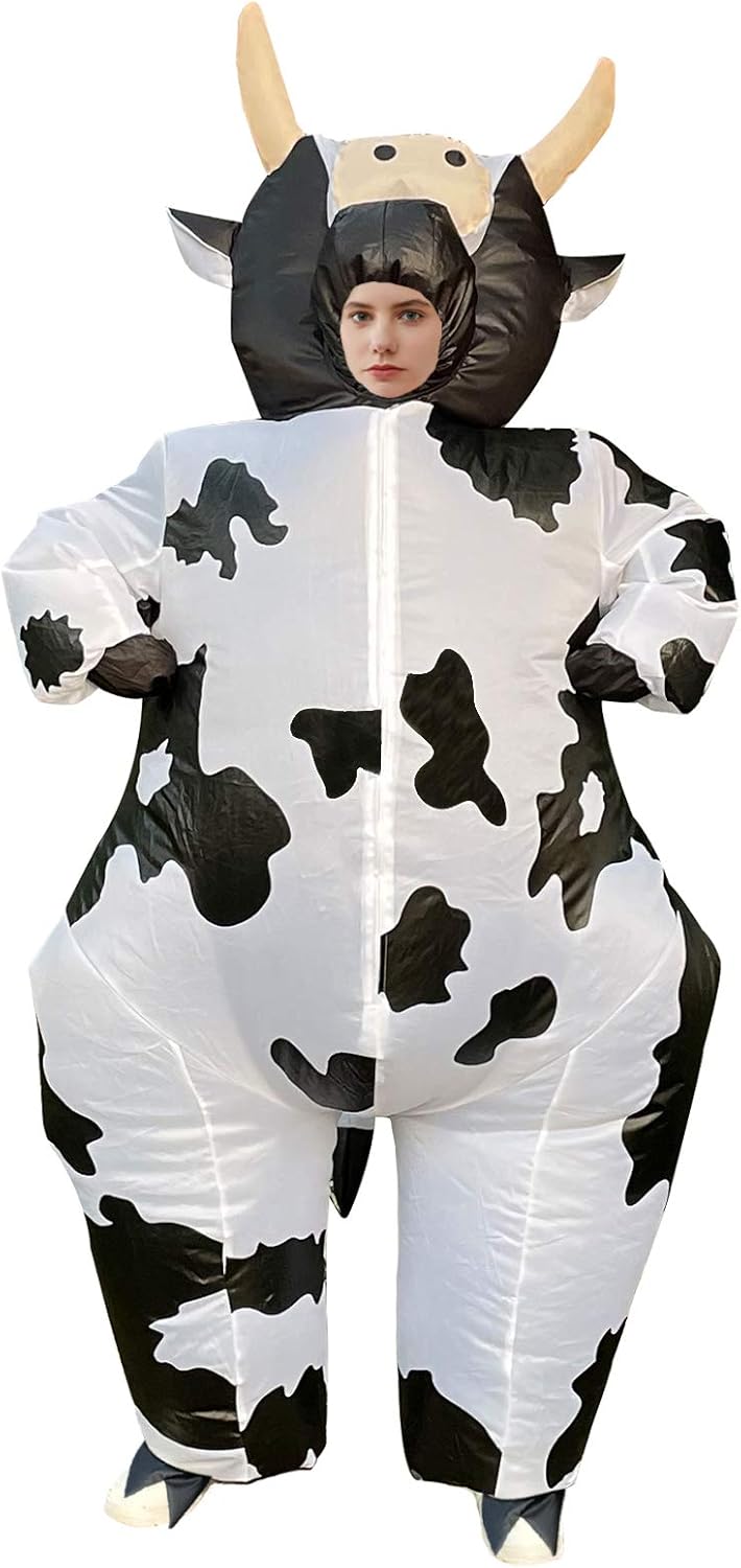 Arokibui Inflatable Cow Costume for Women Funny Animal Blow up Costume