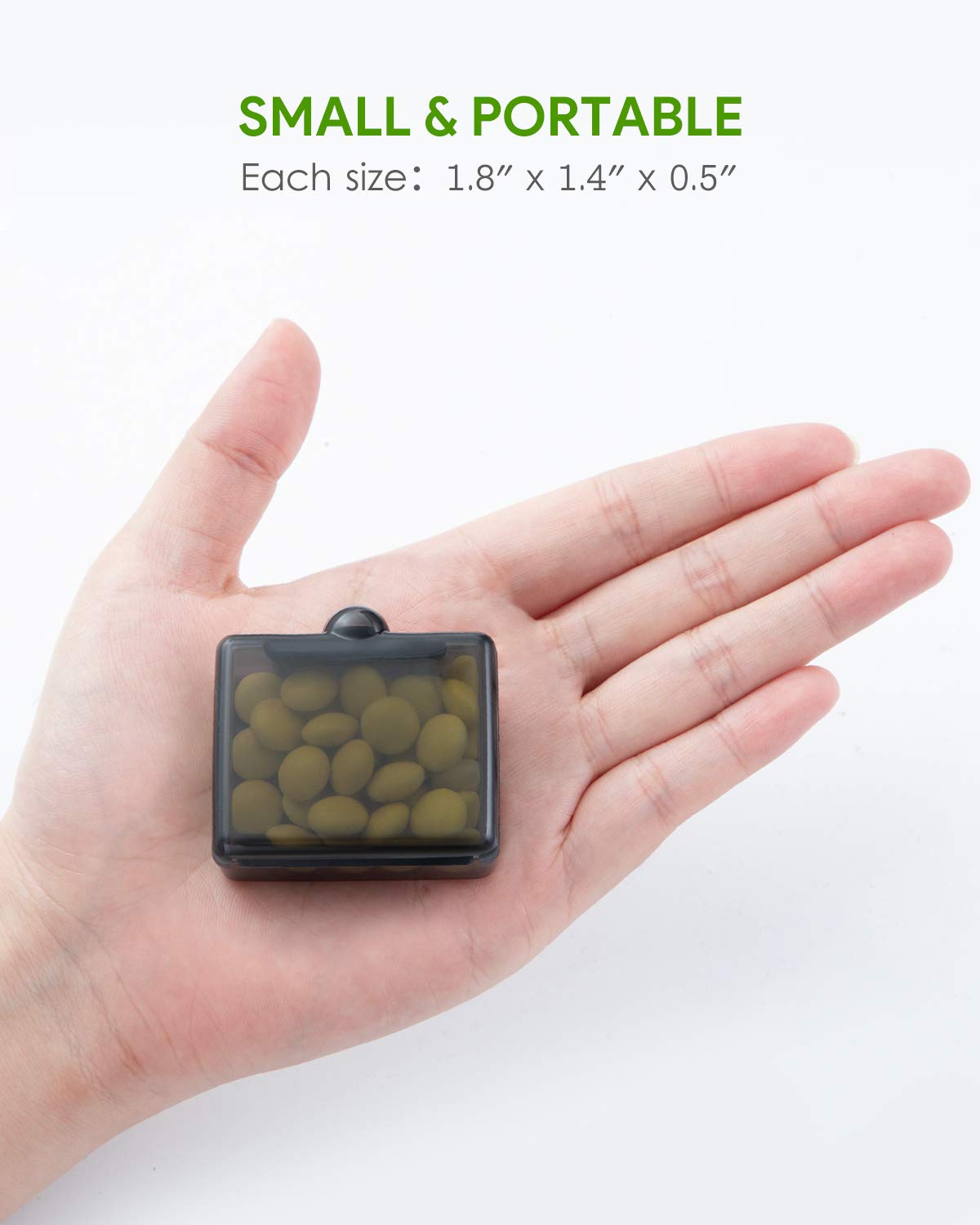 Barhon Small Pocket Pill Case(3 Pack), Daily Single Pill Box Organizer Portable for Purse Travel, One Day Mini Pill Container for Pills Vitamin Fish Oil Supplements