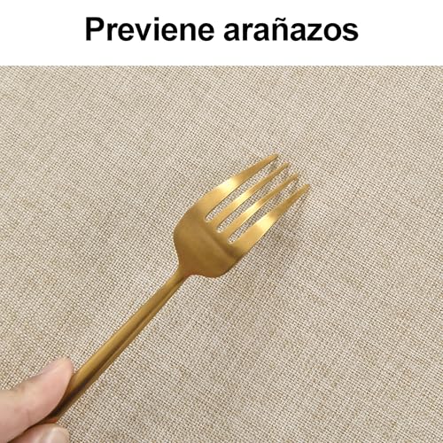Hiasan Mantel Redondo de Lino de 275 cm — Resistente a Las Arrugas y Manchas, Tela de poliéster Lavable para Comedor, Cocina y Fiestas, Color Beige