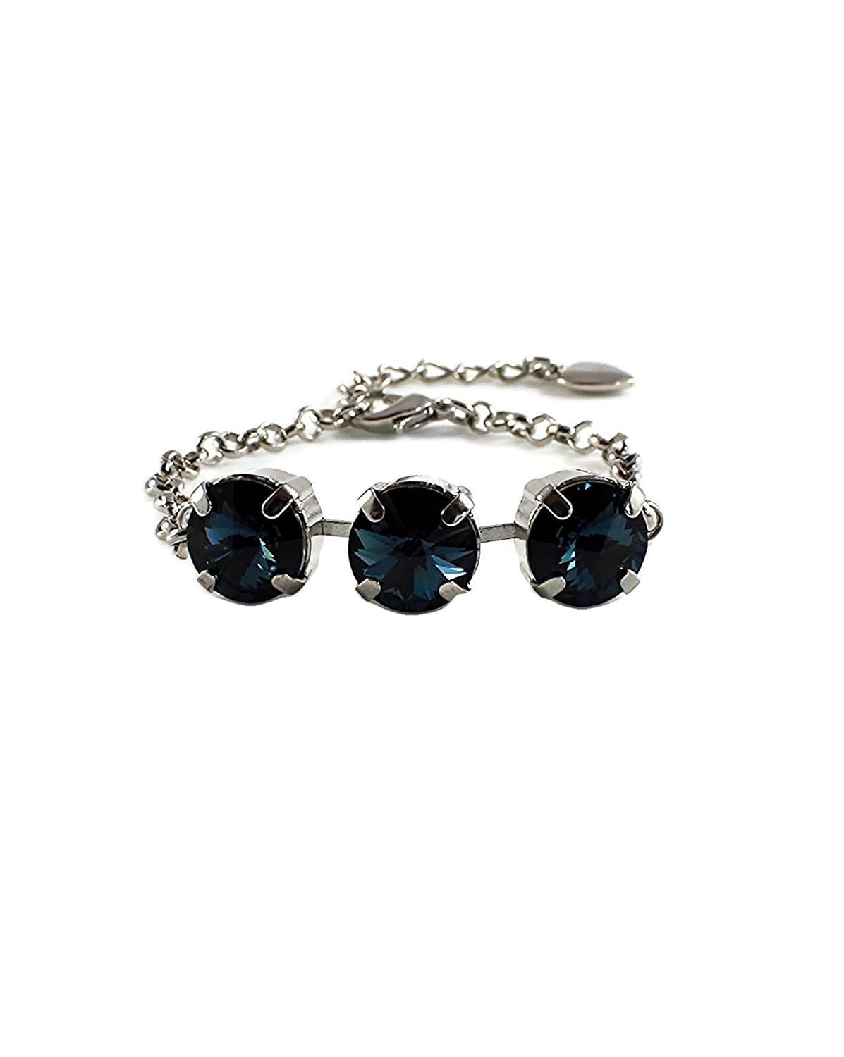 Swarovski Crystal Bracelet, Montana Blue DiamondCut Stones