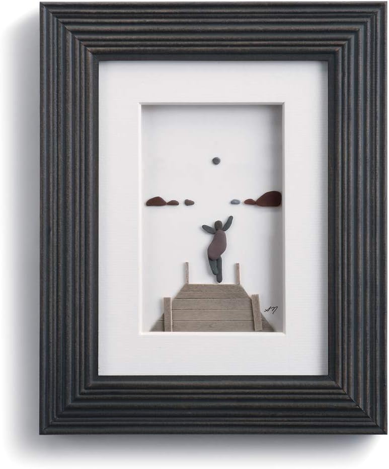 Mixed Media - Sharon Nowlan Go For It Espresso Finish 8 x 10 Dimensional Framed Wall Art Plaque