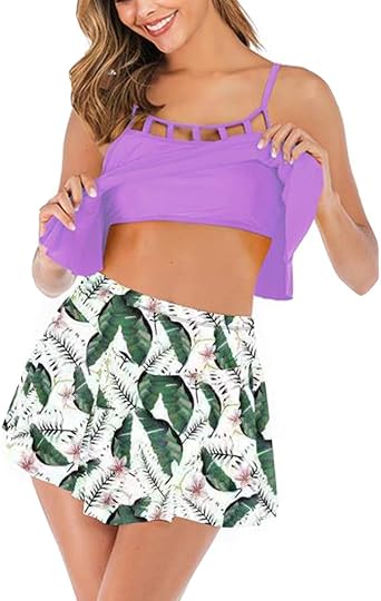 two piece skirt bathing suit