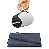Litume Travel Blanket Lightweight and Breathable, 67 x 48 in Soft Airplane Flight Blanket for Travelers, Foldable Camping Sheet with Stuff Sack for Train, Camp, backpacking, office, home (Velvet E650)