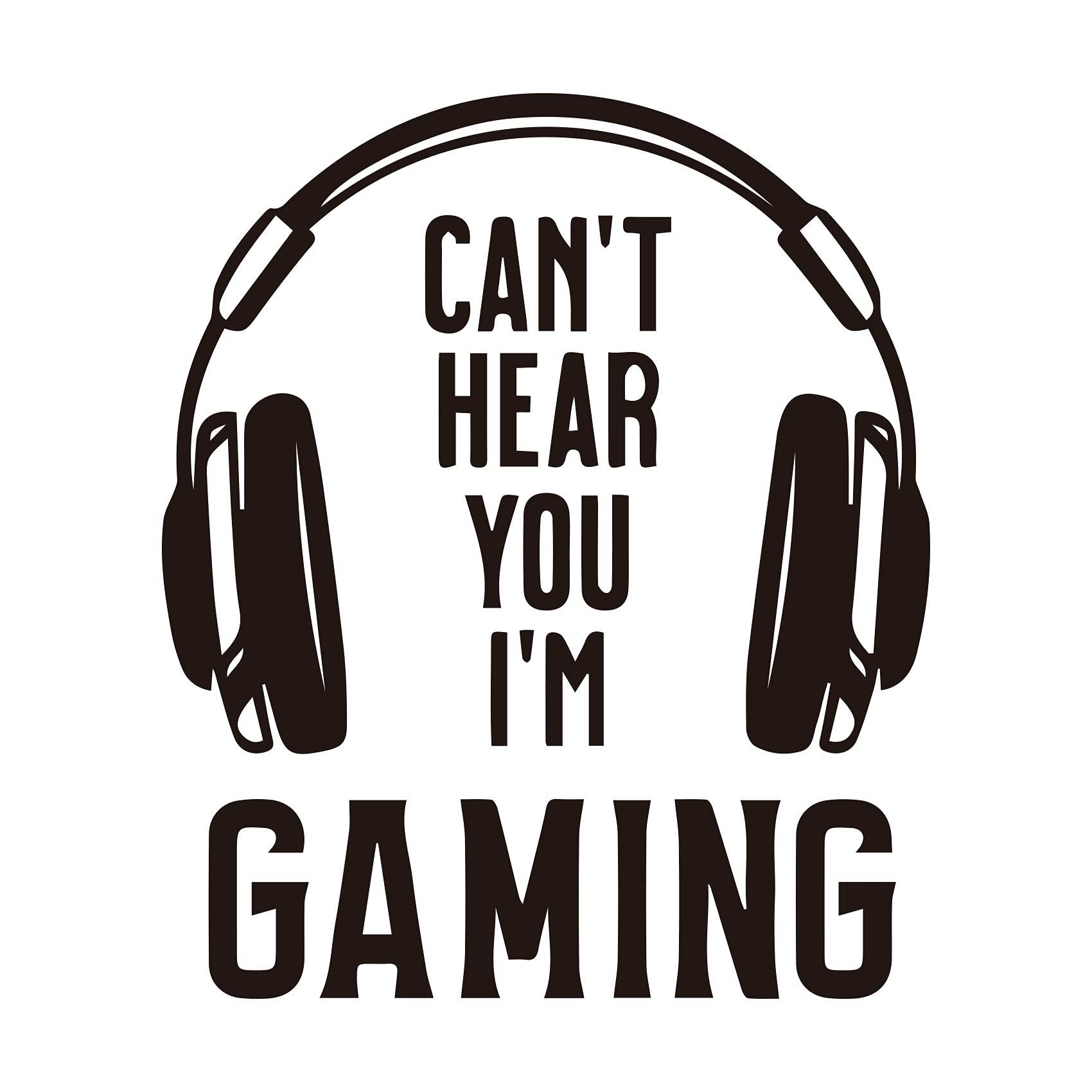 Cuayaes Gaming Wallpaper, Can't Hear You I'm Gaming Wall Stickers, Gaming Wall Art Vinyl Gaming Stickers Wall Decoration for Living Room Boys Bedroom Family Game Room
