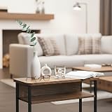 YEAKOO Narrow Side Table with Storage Shelf 3 Tier 46x18x62.5cm view 9