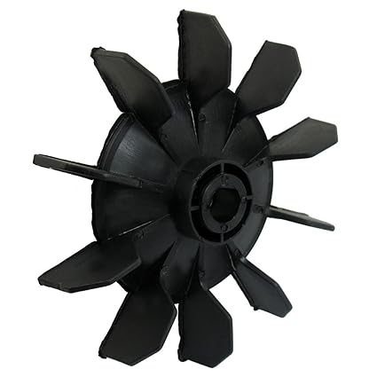 TOOGOO(R) Air Kompressor Artikel Schwarz Kunststoff 14mm Innen-£¿. Zehn Vanes Motor Fan Blade
