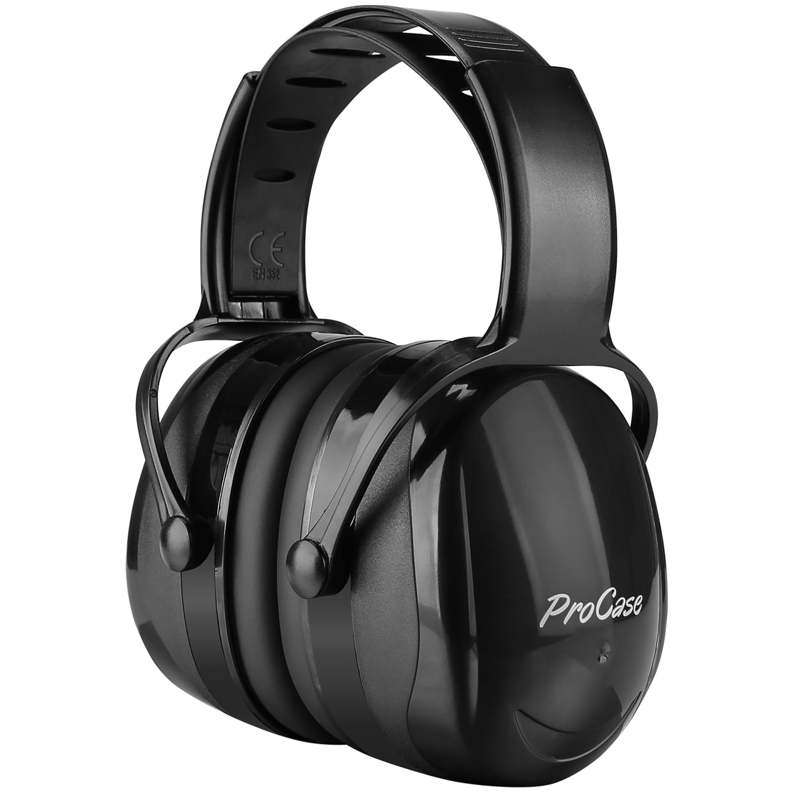 ProCase Professional Ear Defenders Adults, SNR 36 dB Autism Noise Cancelling Headphones Hearing Protection Ear Protectors Soundproof Earmuffs for Shooting Construction Work Mowing -Black