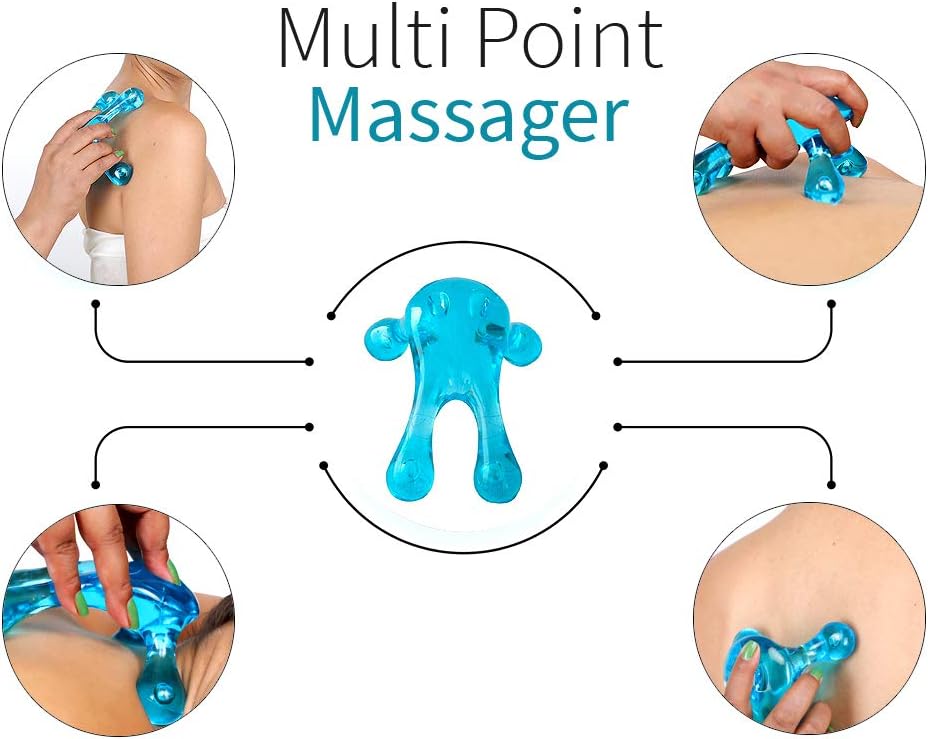HealthAndYoga Palm Urchin Massage Tool - Easy Palm Fit - 4-Legged Massage Knobs for Gentle Massage: Health & Personal Care