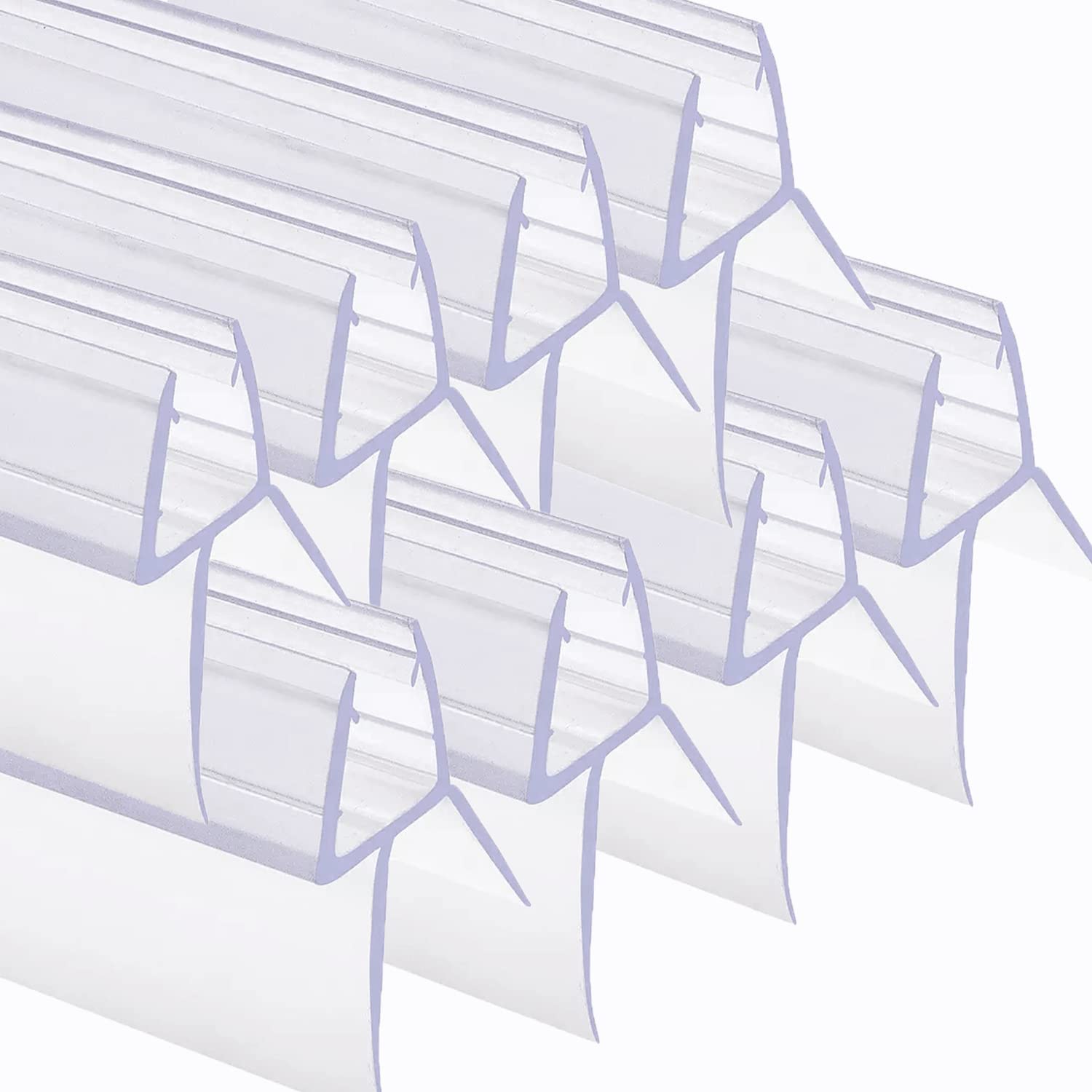 Lindman Premium Shower Screen Seal 8 x 100 cm with Extended Rubber Lip for Dry Floor in Bathroom, Glass Door, Shower Seal for 6 mm, 7 mm, 8 mm Glass Thickness, Shower Cubicle with Water Resistant We