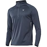 NORTHYARD Quarter Zip Pullover Men Running Shirt Long Sleeve Moisture Wicking Quick Dry Athletic Workout Shirts