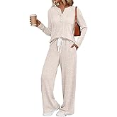 LILLUSORY Womens 2 Piece Lounge Sets Matching Airport Travel Outfits 2026 Spring Clothing Fall Pajamas Sweat Suits Pockets