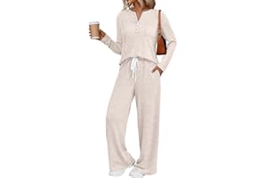 LILLUSORY Womens 2 Piece Lounge Sets Matching Airport Travel Outfits 2025 Winter Clothing Fall Pajamas Sweat Suits Pockets