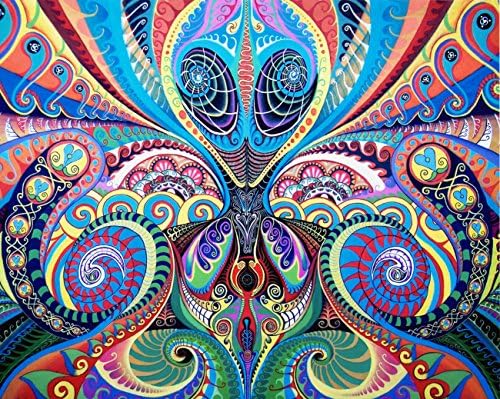 Psychedelic Trippy Art Fabric Cloth Rolled Wall Poster Print -- Size: (28" x 24" / 16" x 13")