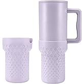 Thxbag Boot for Simple Modern, Silicone Protector Sleeve Cover for Simple Modern 40oz Trek Tumbler Cup Bottom Accessories (Purple)
