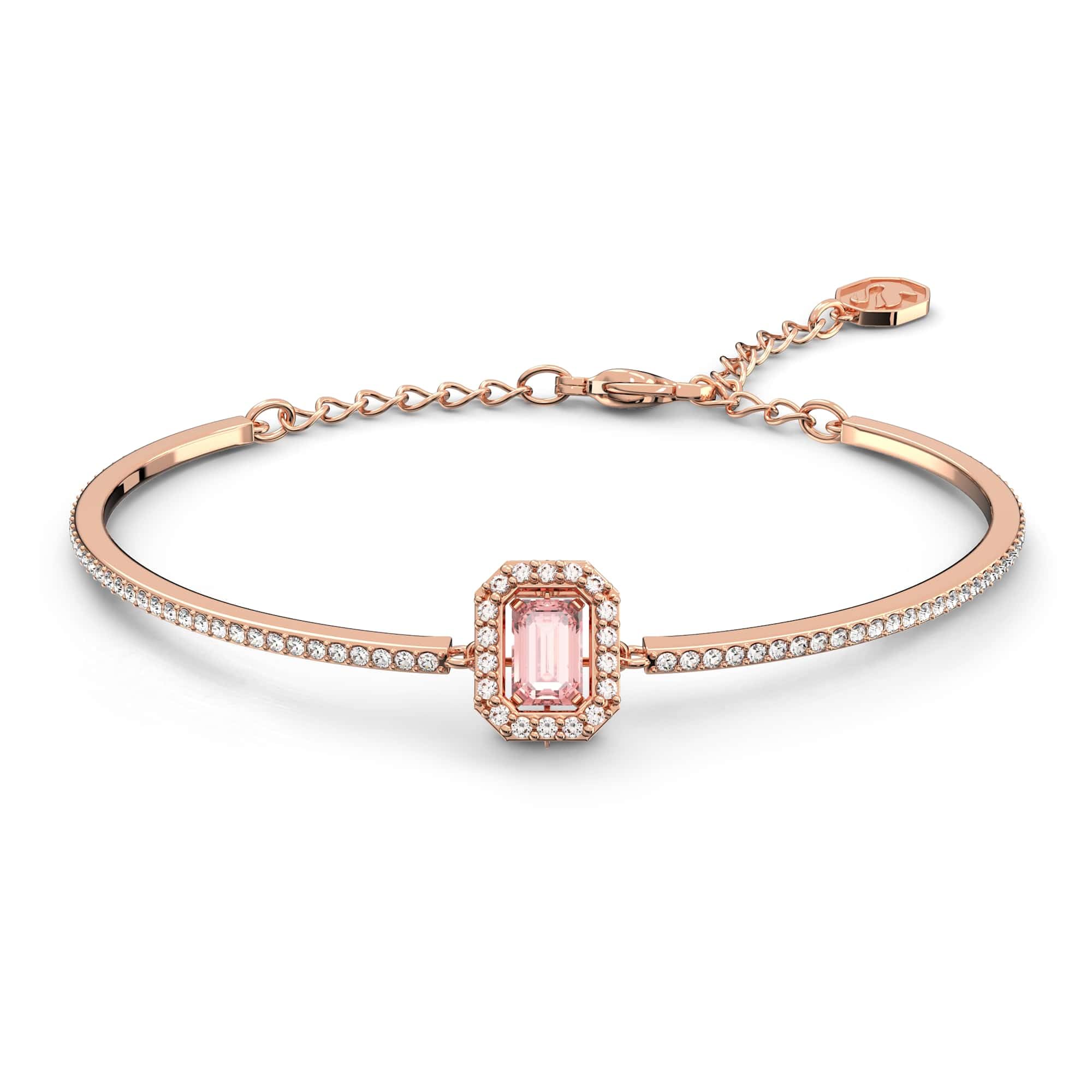 Swarovski Una Bangle Rose Gold Tone Finish