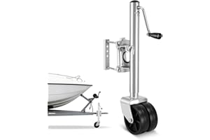 VEVOR Trailer Jack with Wheel, 2000 lbs Load Capacity, Heavy Duty Swivel Boat Trailer Jack with PP Dual Wheel & Ergonomic Han