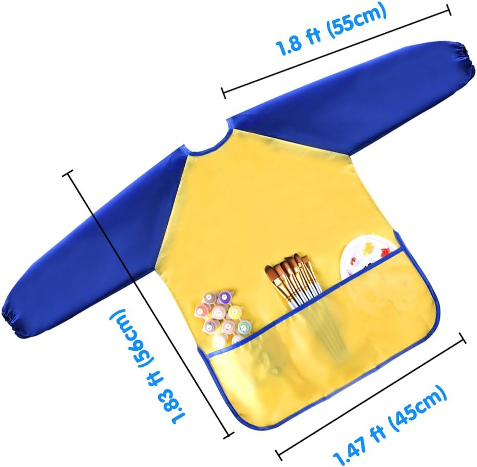 KUUQA 4Pcs Waterproof Kids Play Art Smock - Image 3