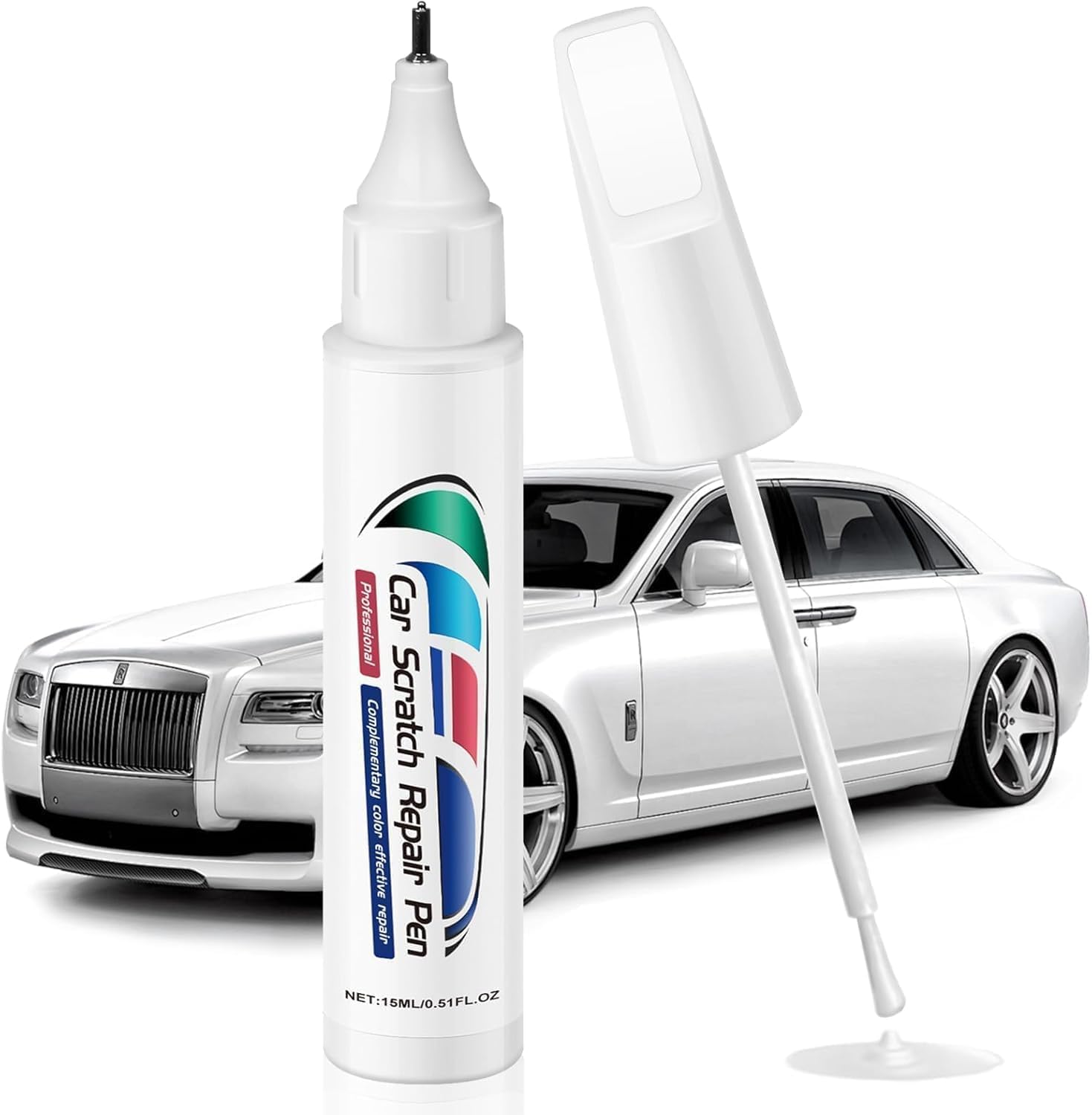 Photo 1 of 2-In-1 Touch Up Paint for Cars,Car Paint Touch Up Pen for Deep Scratches,Car Scratch Repair Pen Auto Scratch Remover for Quick and Easy Fix,Quick Drying-Long Lasting Adhension (White)