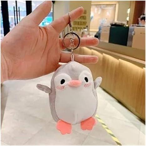 Amazon Co Jp 10 cmかわいいぬいぐるみキーホルダーバッグとキーペンダントのぬいぐるみ動物子供のおもちゃハムスター恐竜ヨガ豚カエル柴 色 Grey Penguin おもちゃ