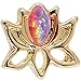 Body Candy Women's Stainless Steel Pink Synthetic Opal Lotus Tragus Cartilage Earring 16 Gauge 1/4 Body Piercing Barbell, One Size