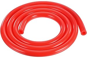 DMiotech Silicone Vacuum Tubing Hose Line, 5Ft 3/8"(10mm) Automotive Replacement Vacuum Hose, 3mm Wall Thickness High Temperature Vacuum Tube 130 PSI Max Pressure, Red